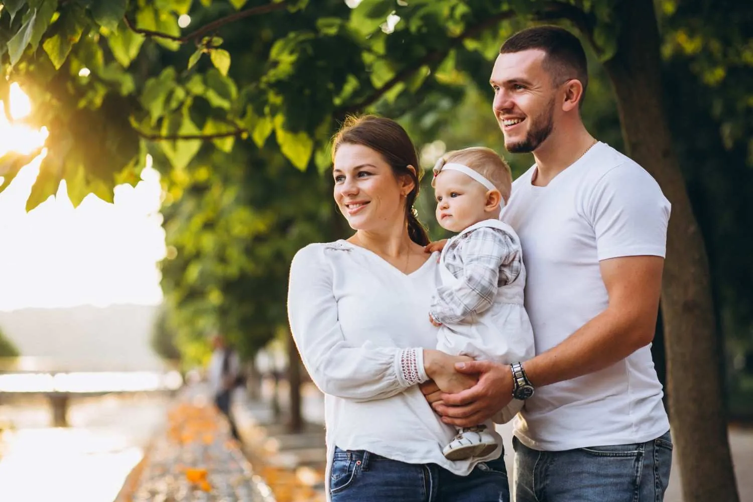 Family enjoying protection and peace of mind